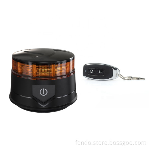 Portable Emergency Wireless Battery-Powered LED Flashing Beacon with Magnetic Base